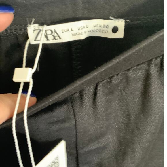 Zara NWT flowing black pants size large - Picture 2 of 6